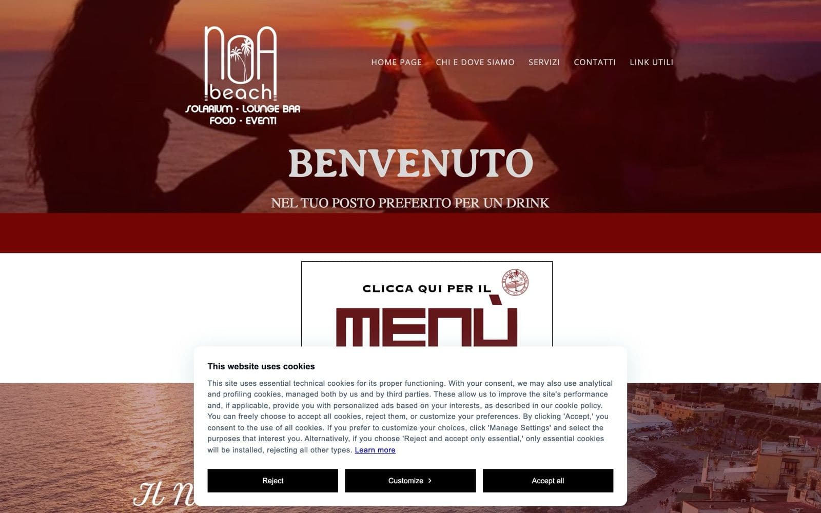 Sito Noabeach prima dell'intervento Maranto